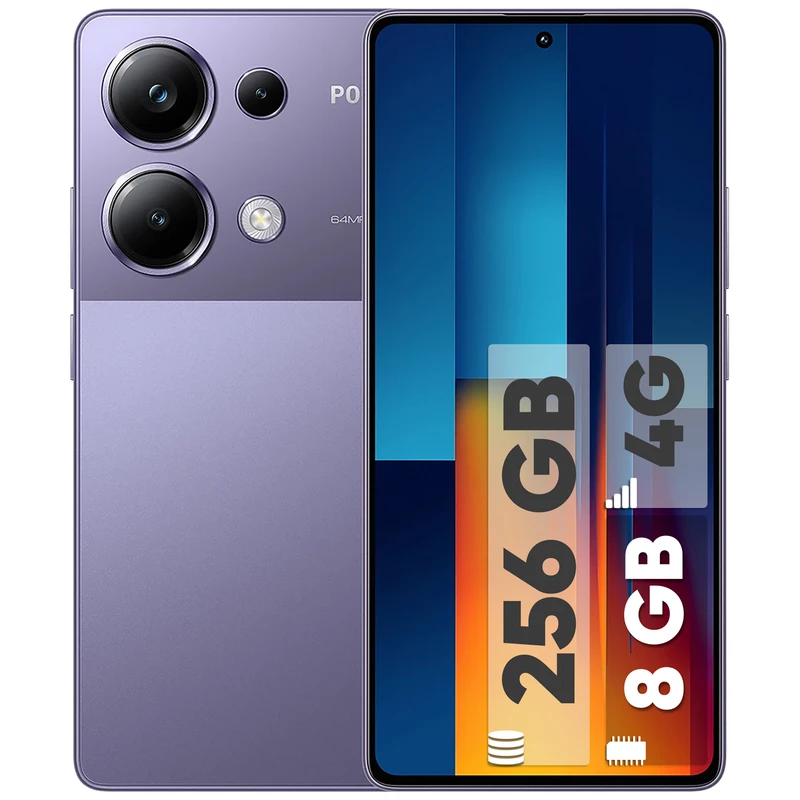گوشی موبایل شیائومی مدل Poco M6 Pro دو سیم کارت ظرفیت 256 گیگابایت و رم 8 گیگابایت اصلی و اورجینال - گروه راینا